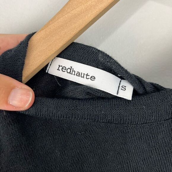 Red haute Black Twist Back Short Sleeve Top S - Picture 4 of 5